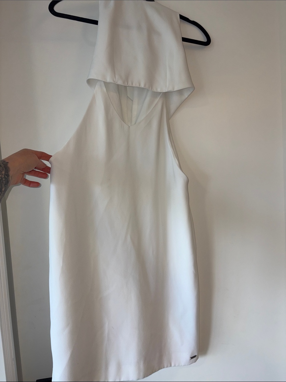 Armani Exchange White Sleeveless  Shift Dress